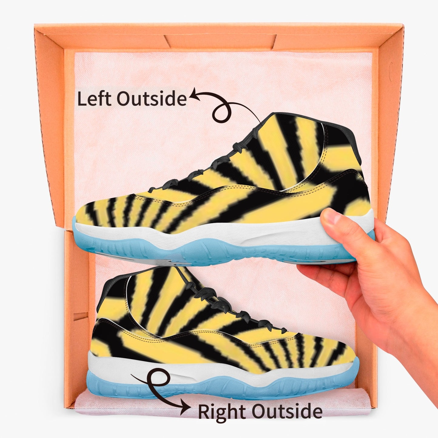 522.  AJ11 Basketball Sneakers -Blue Sole