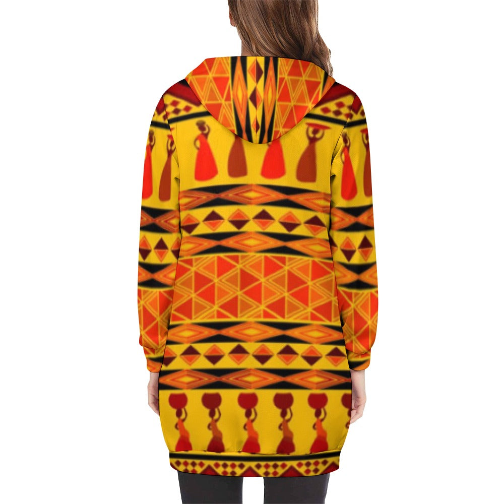 Kokorepublic Women's full print long Hoodie