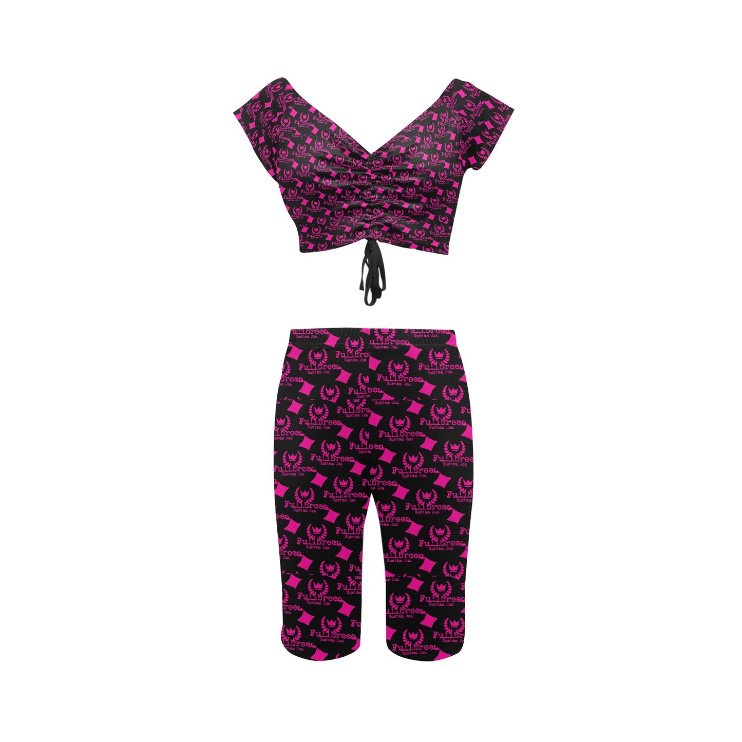 kokorepublic Women's Crop Top Yoga Set(Sets 06)