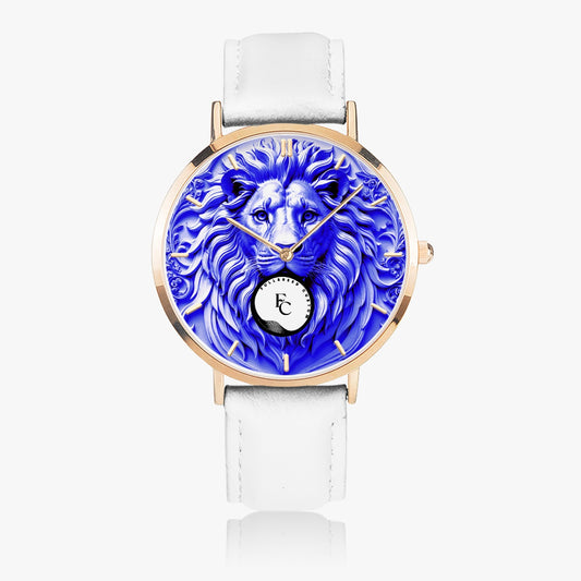 164. Hot Selling Ultra-Thin Leather Strap Quartz Watch (Rose Gold With Indicators)