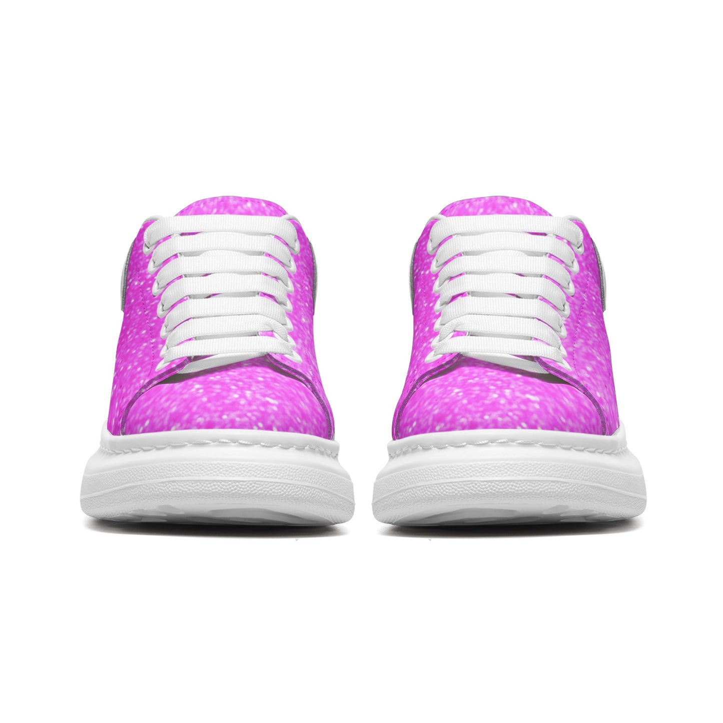 Unisex Non Slip Lace Up Faux Leather Sneakers