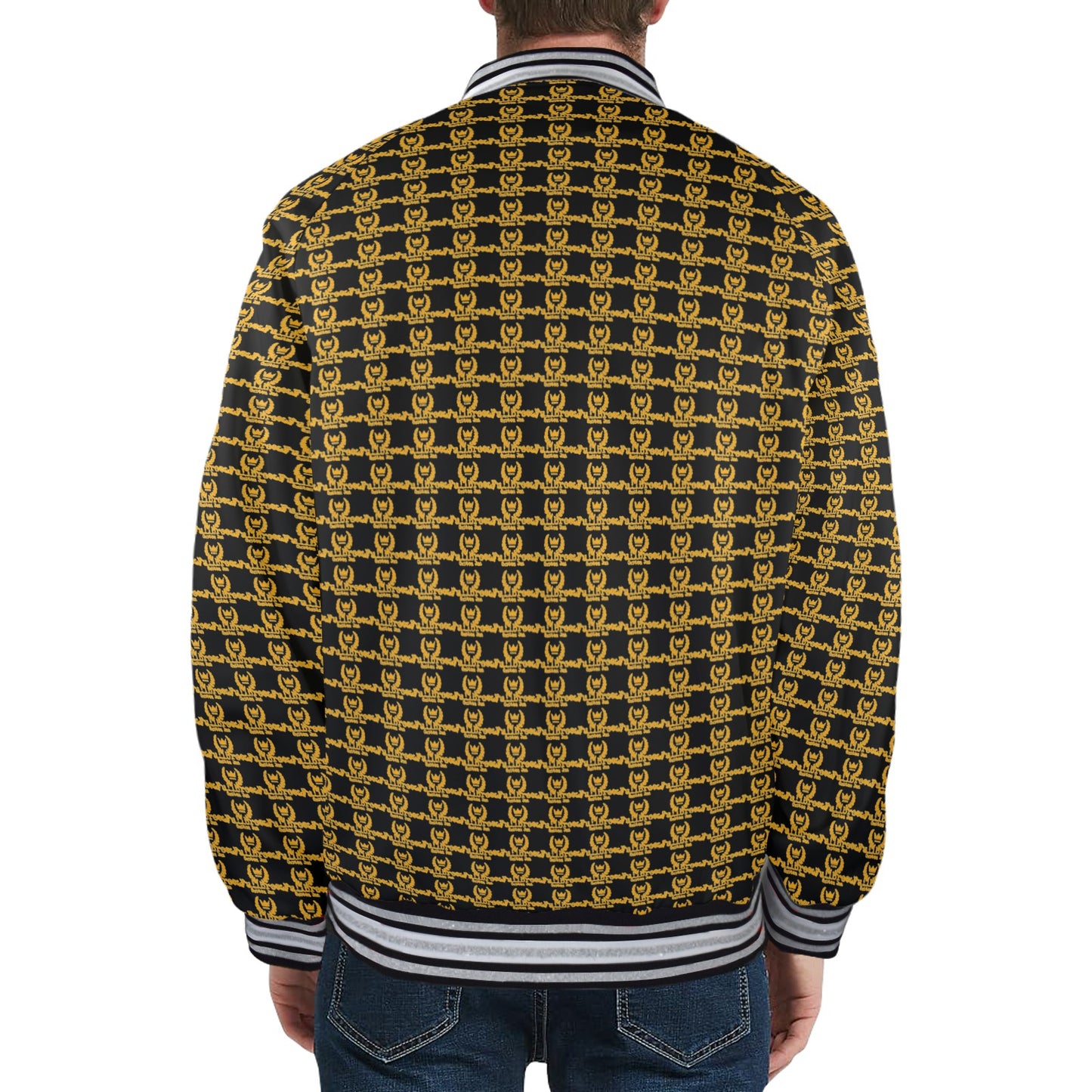 kokorepublic   New Men's Striped Trim Bomber Jacket