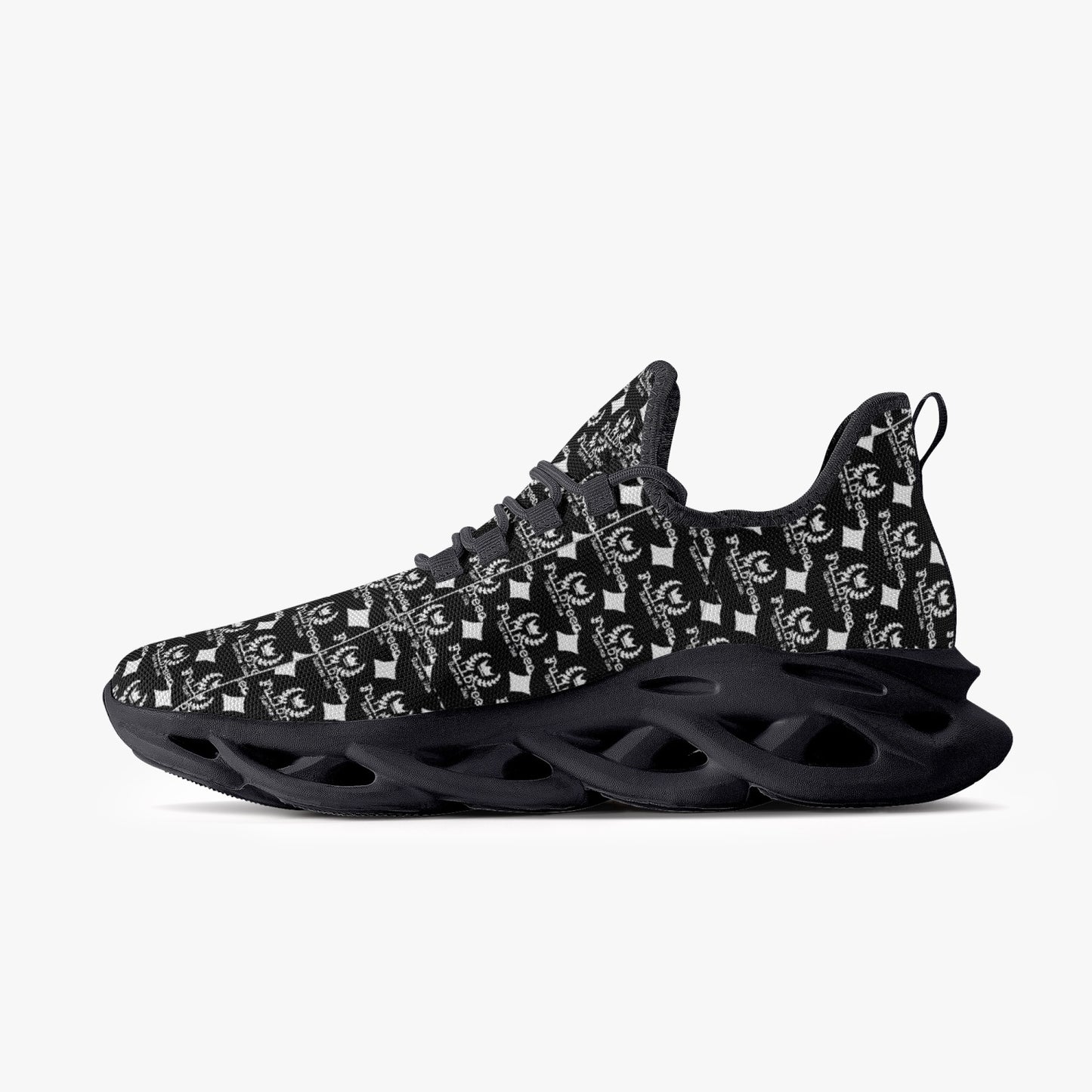 kokorepublic 312. Bounce Mesh Knit Sneakers - Black