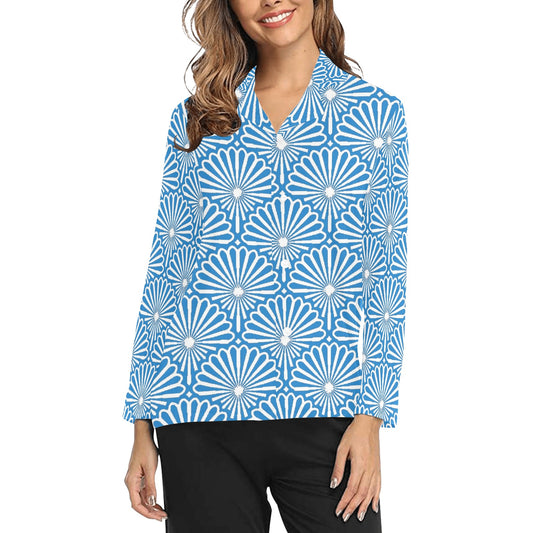 Women's Long Sleeve Pajama Shirt(Sets 02)