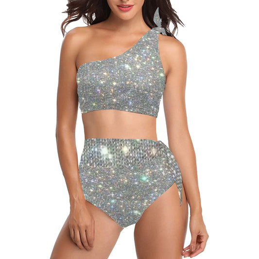 kokorepublic High Waisted One Shoulder Bikini Set (S16)