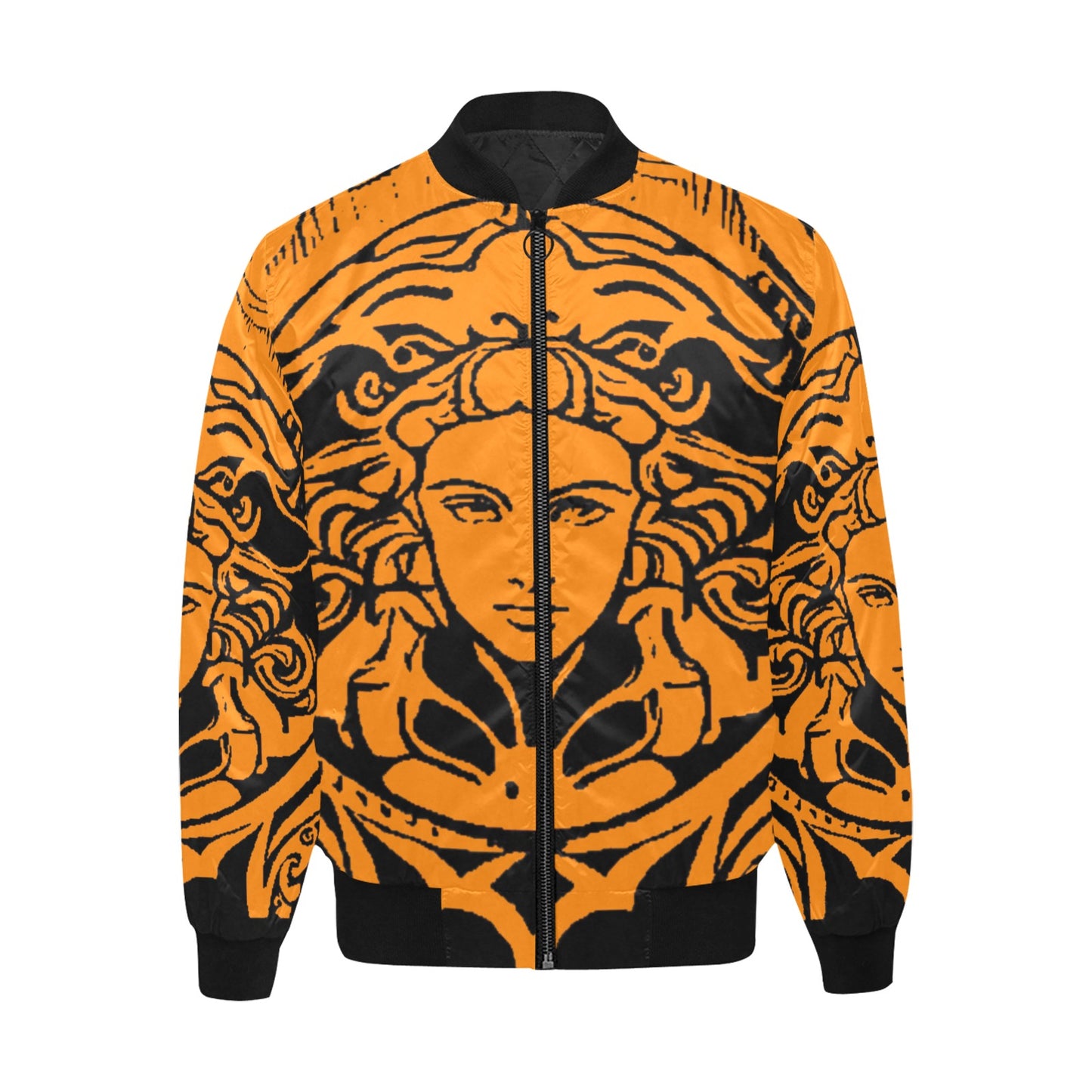 kokorepublic Men's All Over Print Quilted Bomber Jacket(Model H33)