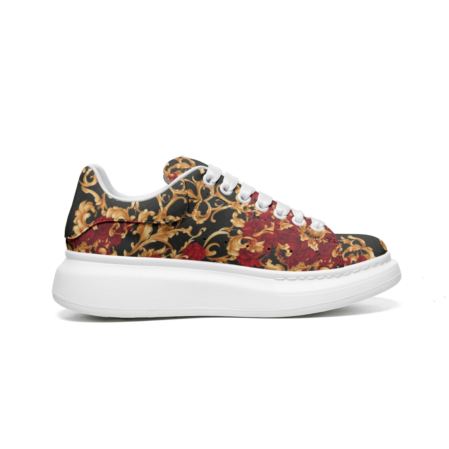 FullbreedCustom Unisex Non Slip Lace Up Faux Leather Sneakers