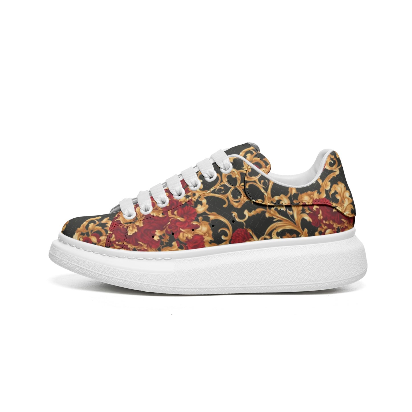 FullbreedCustom Unisex Non Slip Lace Up Faux Leather Sneakers