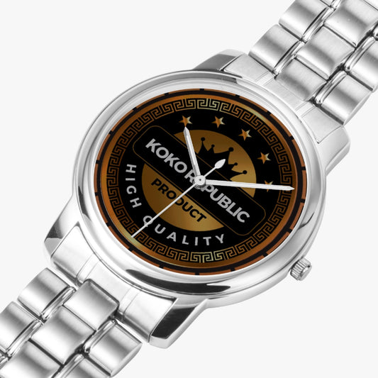 kokorepublic 153. Folding Clasp Type Stainless Steel Quartz Watch