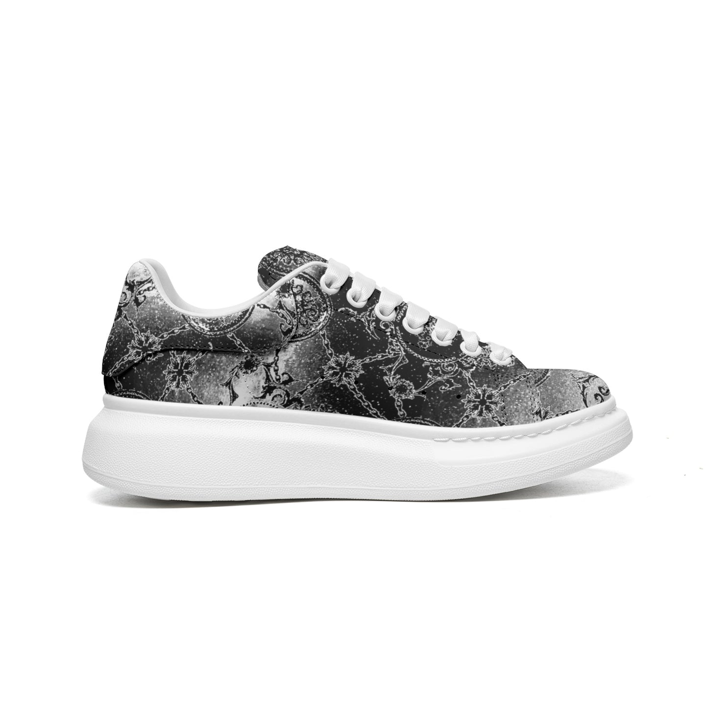 FullbreedBoutique Unisex Non Slip Lace Up Faux Leather Sneakers