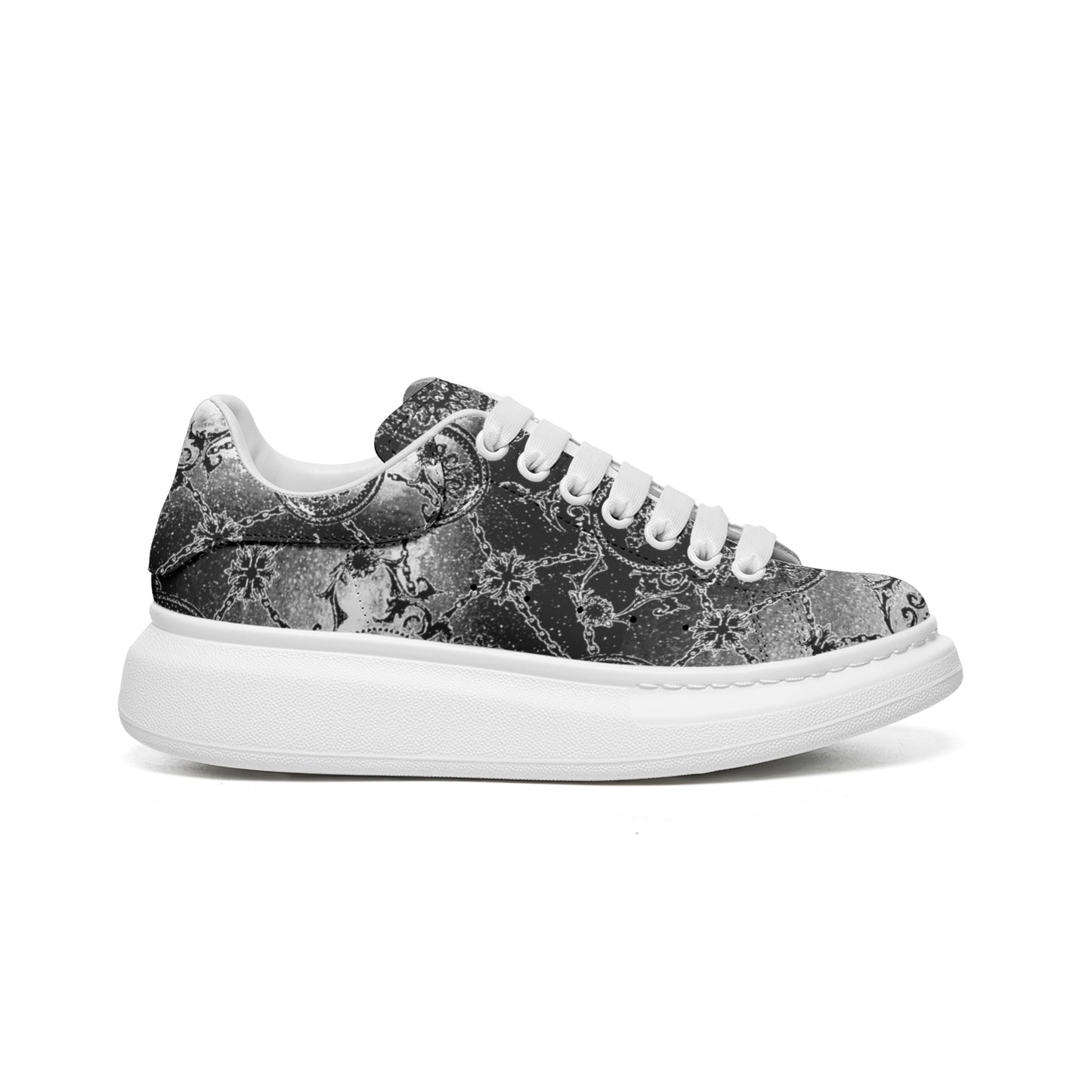 FullbreedBoutique Unisex Non Slip Lace Up Faux Leather Sneakers