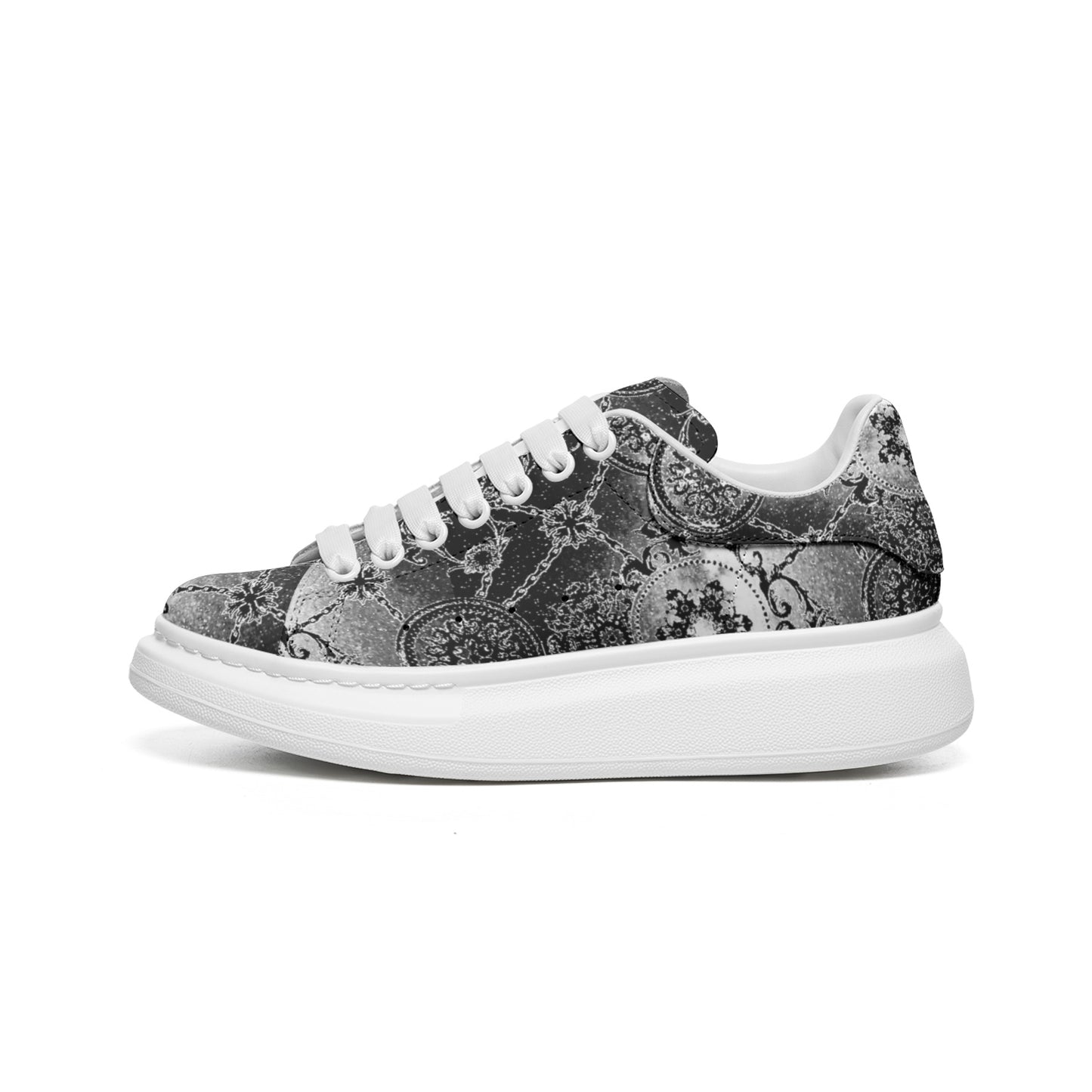 FullbreedBoutique Unisex Non Slip Lace Up Faux Leather Sneakers