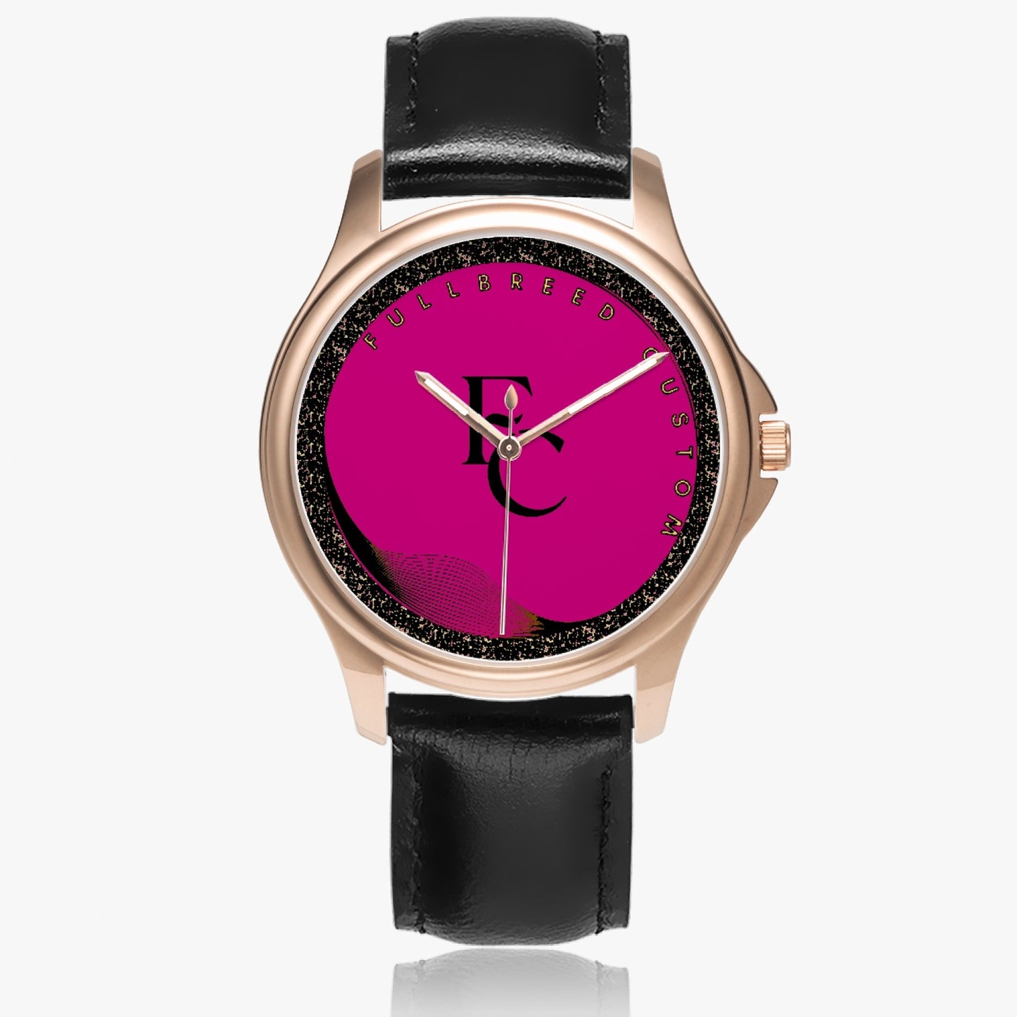 Fullbreed Collection148. Stylish Classic Leather Strap Quartz Watch (Rose Gold)