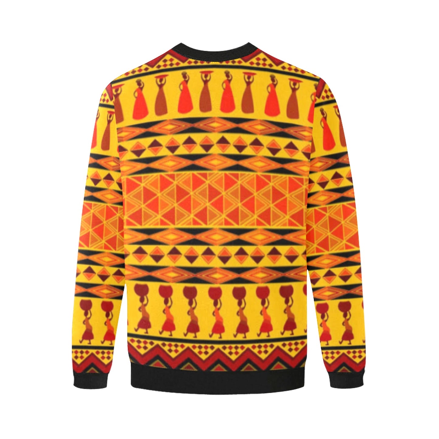 kokorepublic Men's All Over Print Fuzzy Sweatshirt (Model H18)