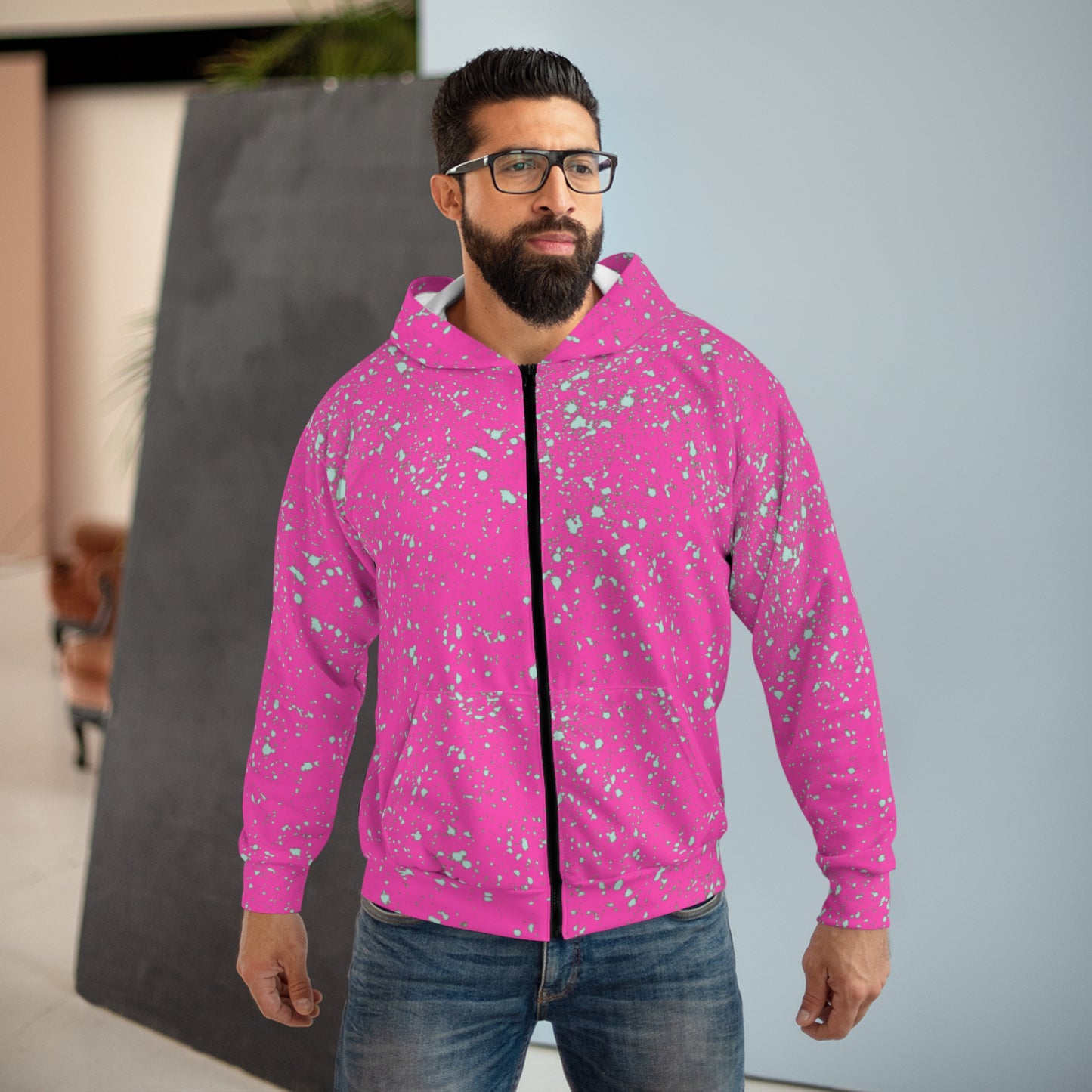 kokorepublic womans  Zip Hoodie (AOP)