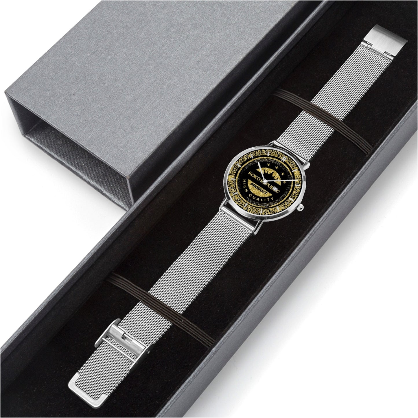 kokorepublic 168. Stainless Steel Perpetual Calendar Quartz Watch (With Indicators)