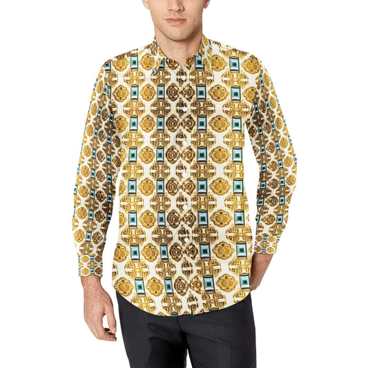 Kokorepublic Men's All Over Print Long Sleeve Shirt(Model T61)