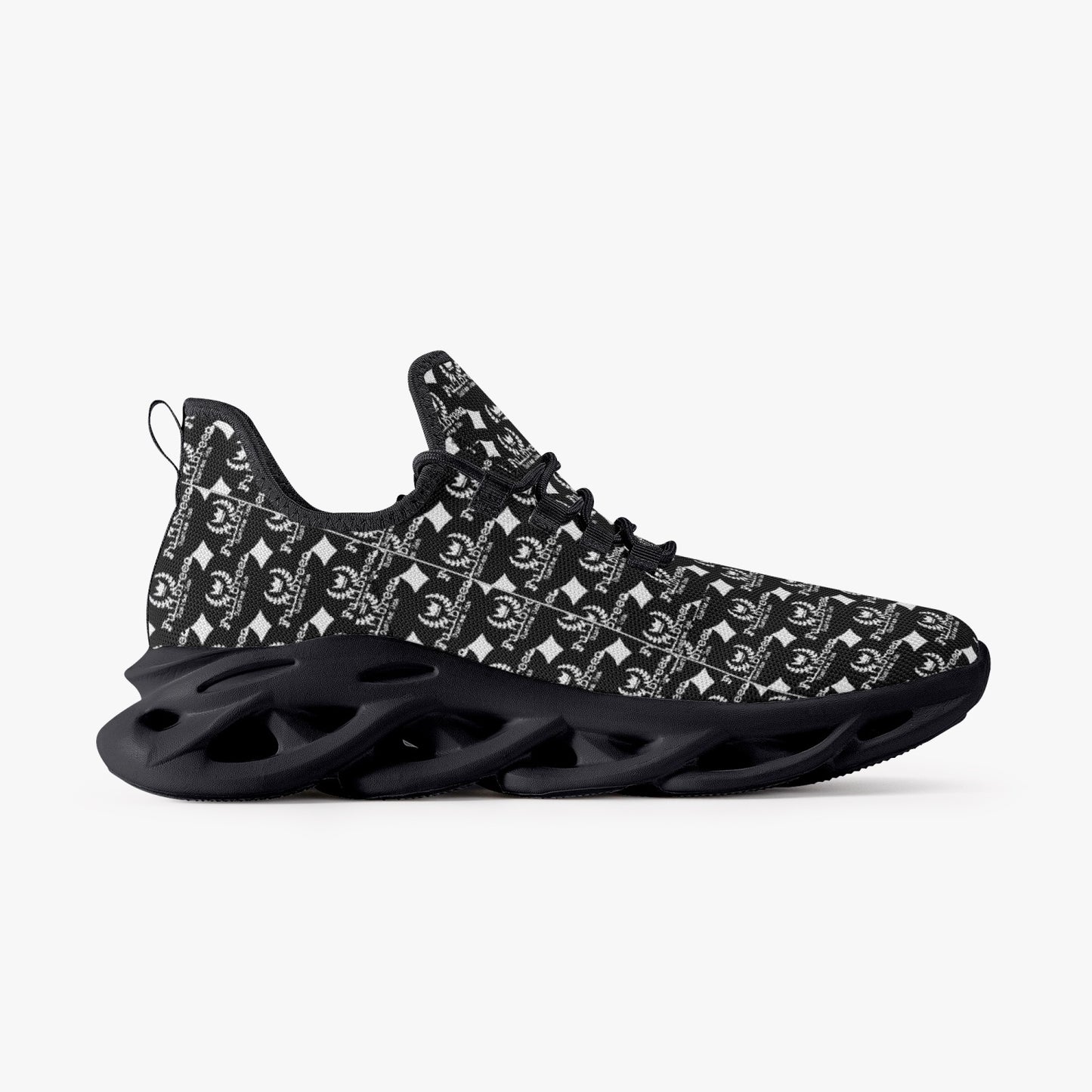 kokorepublic 312. Bounce Mesh Knit Sneakers - Black