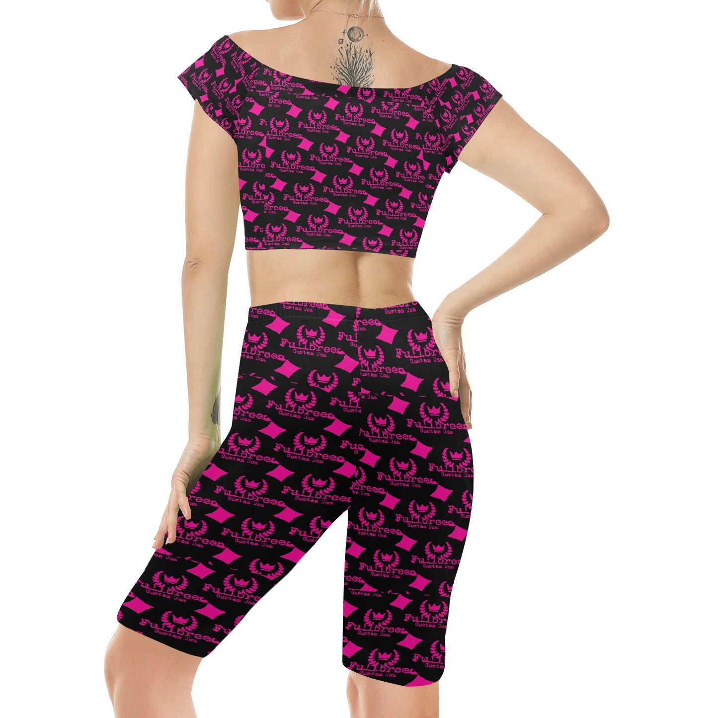 kokorepublic Women's Crop Top Yoga Set(Sets 06)