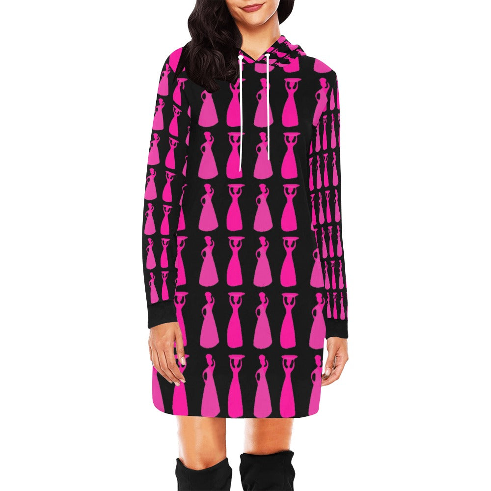 Kokorepublic bWomen's All Over Print Hoodie Mini Dress (H27)