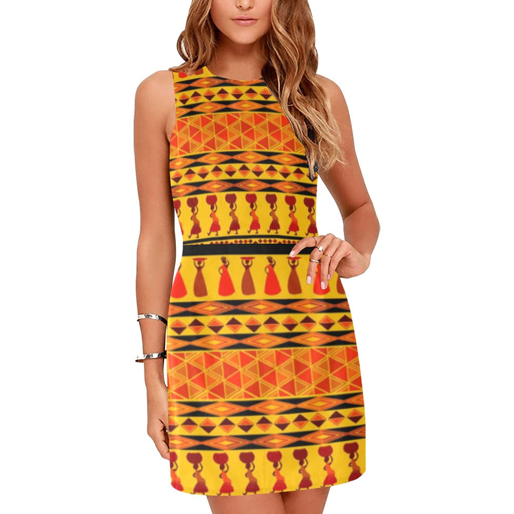 kokorepublic Women's Sleeveless Dress (Model D01)