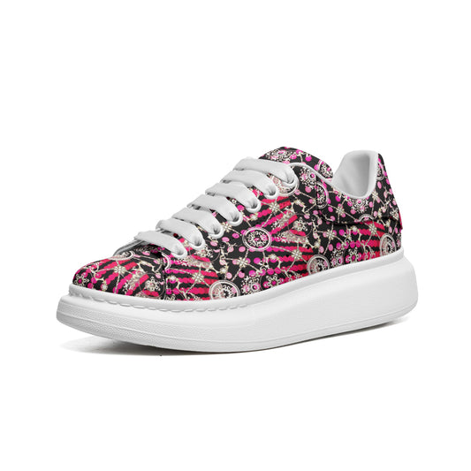 kokorepublic Unisex Non Slip Lace Up Leather Sneakers