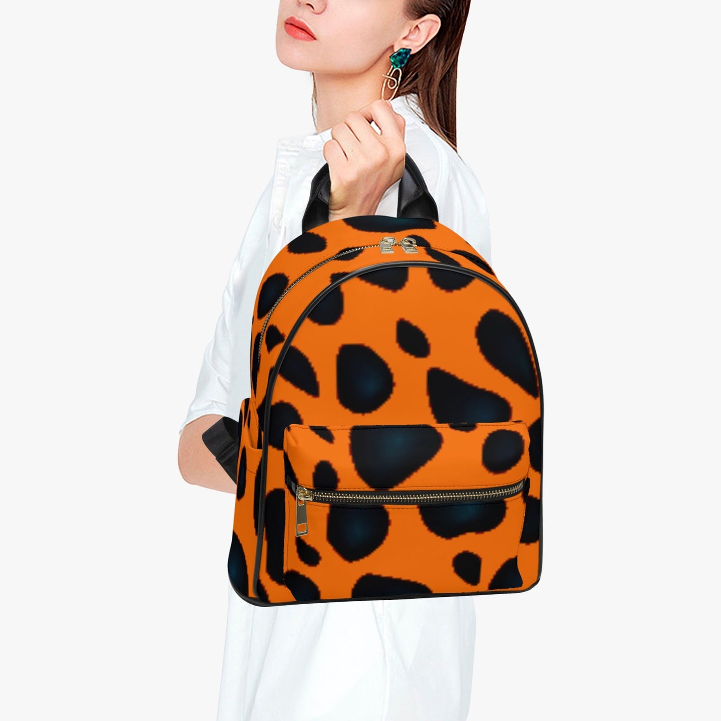 909. All Over Printed PU Backpack