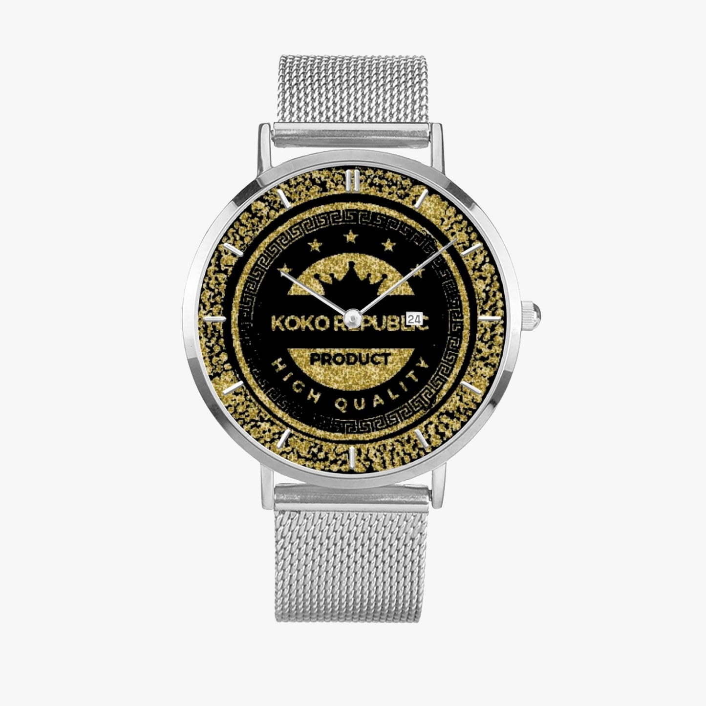 kokorepublic 168. Stainless Steel Perpetual Calendar Quartz Watch (With Indicators)