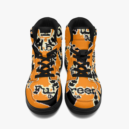811. Black-sole AJ High Top Sneakers