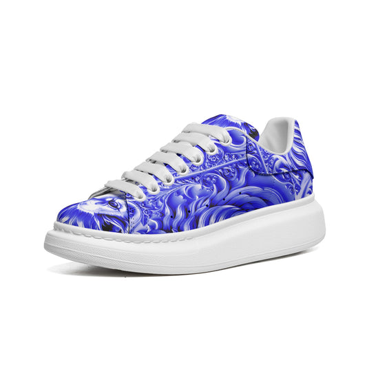 kokorepublics   Unisex Non Slip Lace Up Leather Sneakers