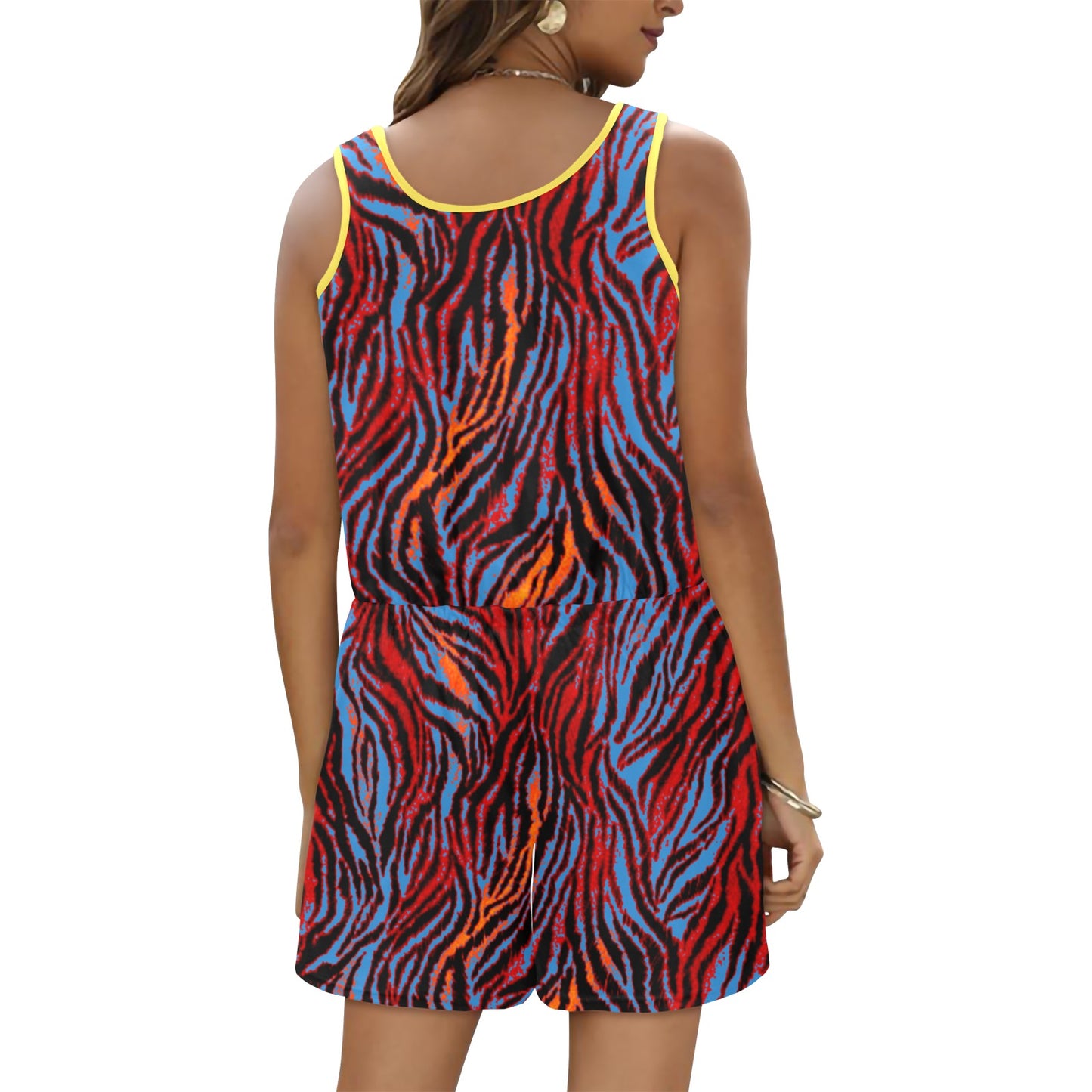 kokorepublic Print Vest Short Jumpsuit (Sets 15)