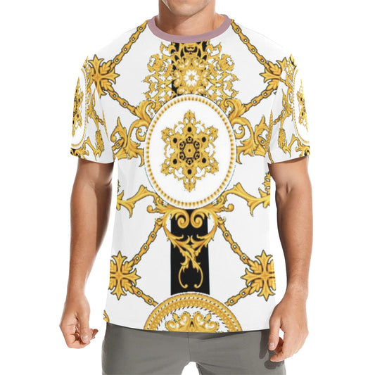 Men's All Over Print Crew Neck T-Shirt(T40-2)