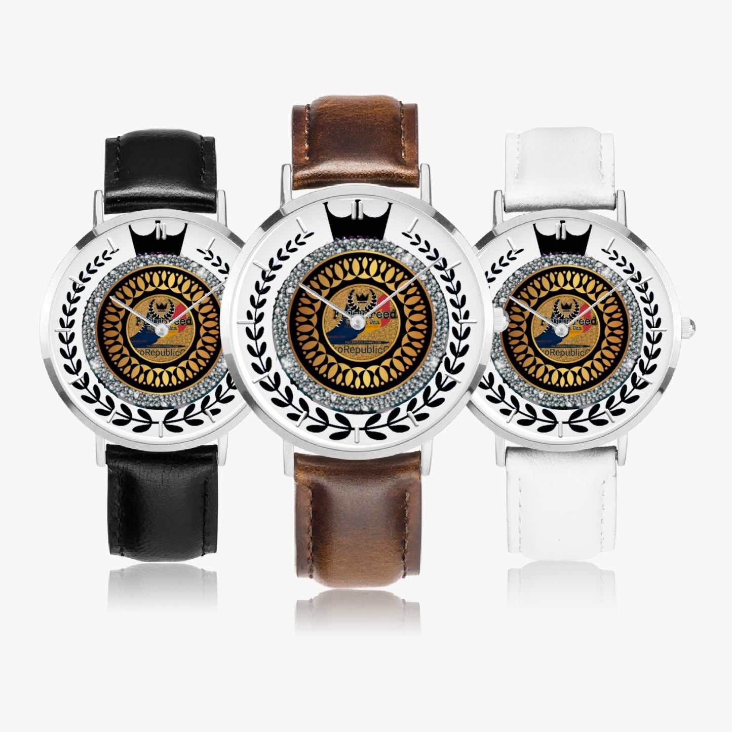 kokorepublic 165. Hot Selling Ultra-Thin Leather Strap Quartz Watch (Silver With Indicators)