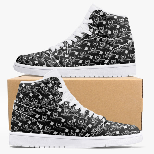 FullbreedCustom1035. AJ1 High-Top Leather Sneakers - White
