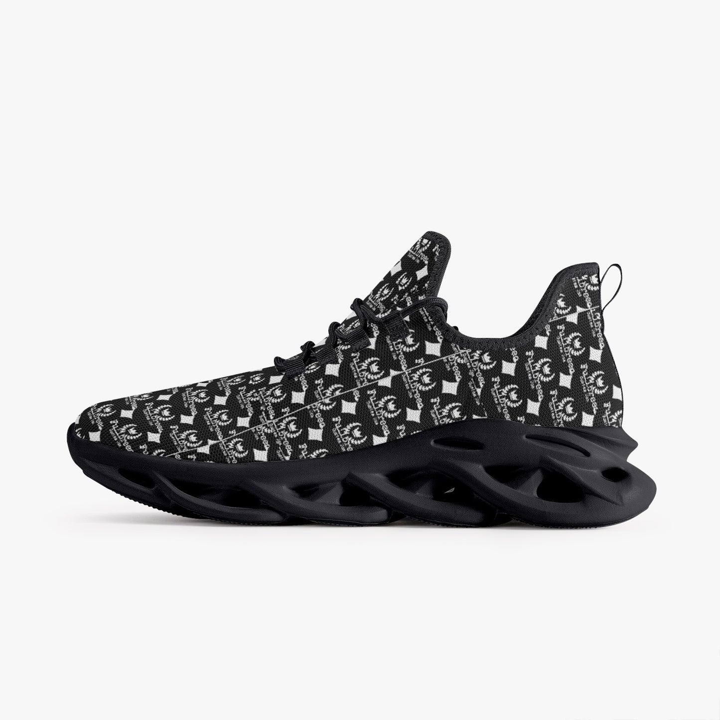 kokorepublic 312. Bounce Mesh Knit Sneakers - Black