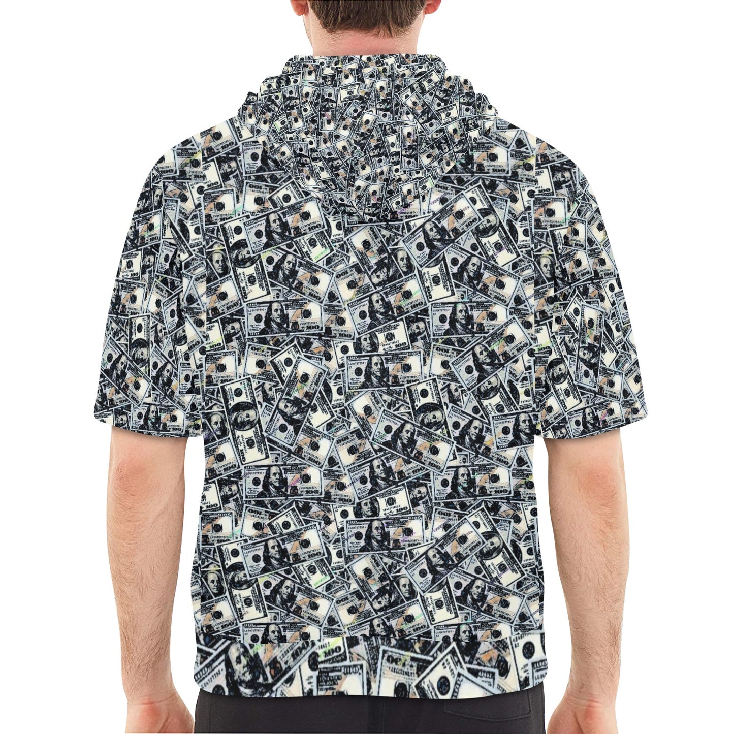 kokorepublic Men's Short Sleeve Fleece Hoodie (H54)