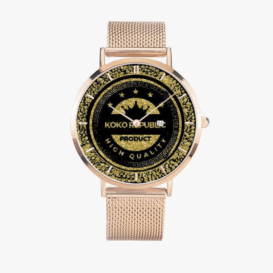 kokorepublic 168. Stainless Steel Perpetual Calendar Quartz Watch (With Indicators)