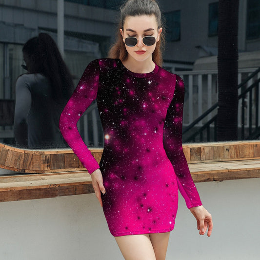 Kokorepublic Women's Elegant Long Sleeve Skinny Dress