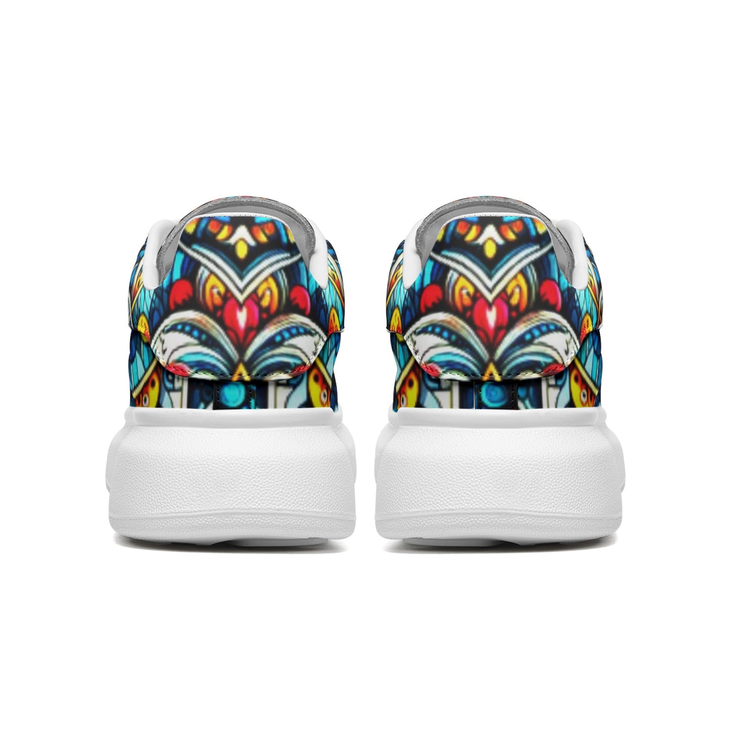 Unisex Non Slip Lace Up Faux Leather Sneakers
