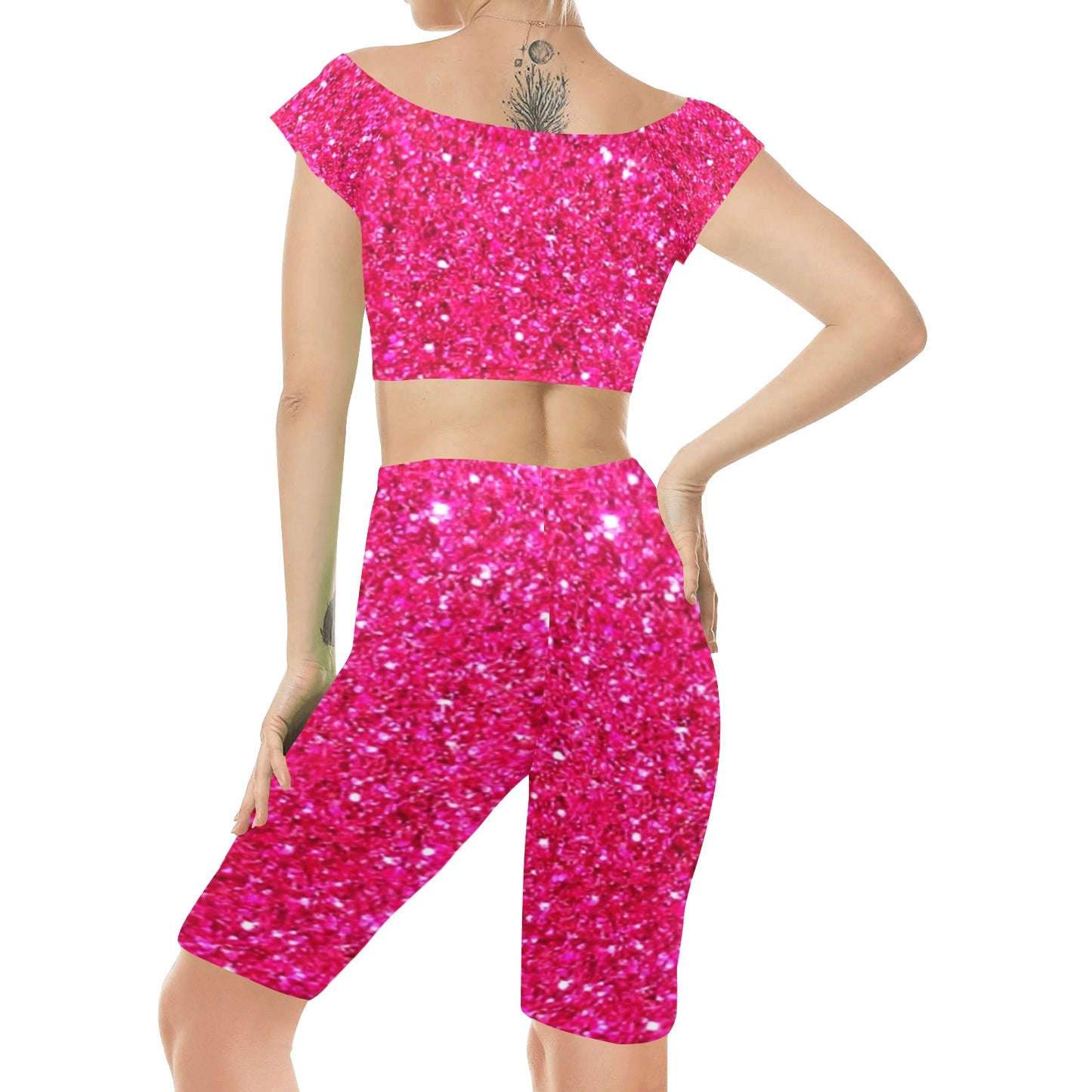 kokorepublic Women's Crop Top Yoga Set(Sets 06)