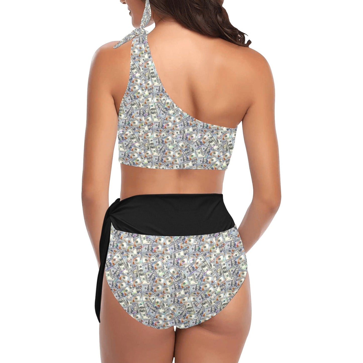 FullbreedCustom High Waisted One Shoulder Bikini Set (S16)