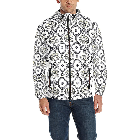 kokorepublic Men's All Over Print Quilted Windbreaker(Model H35)
