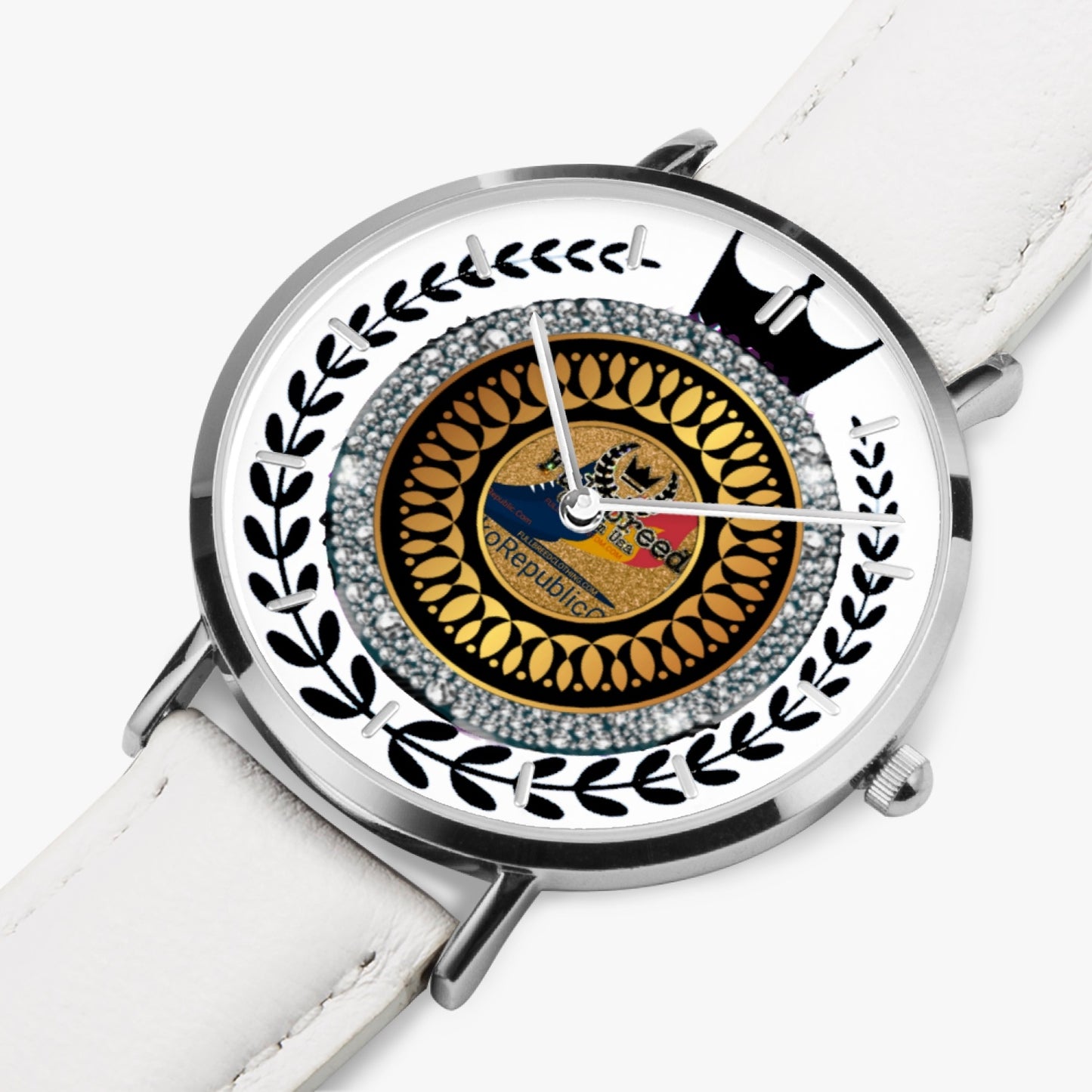 kokorepublic 165. Hot Selling Ultra-Thin Leather Strap Quartz Watch (Silver With Indicators)