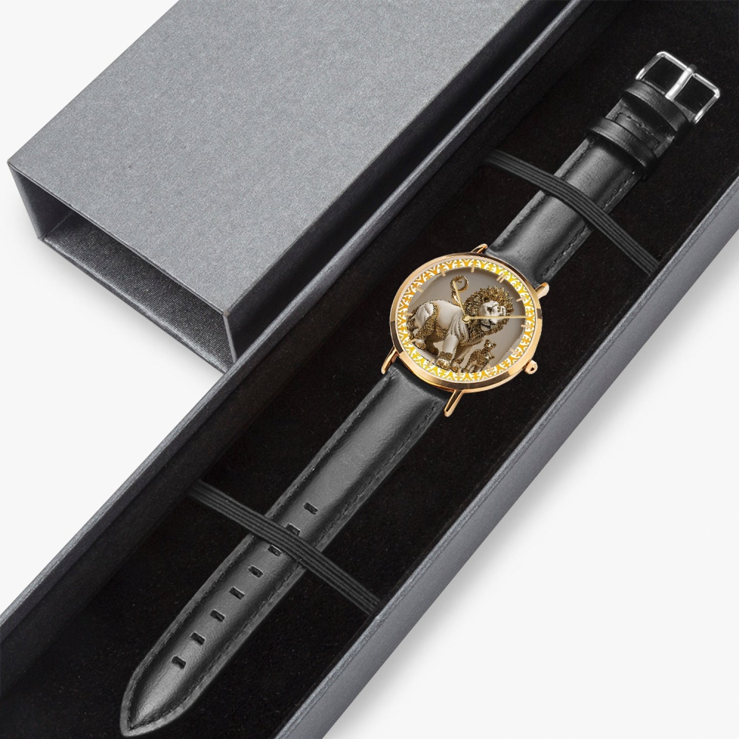 164. Hot Selling Ultra-Thin Leather Strap Quartz Watch (Rose Gold With Indicators)