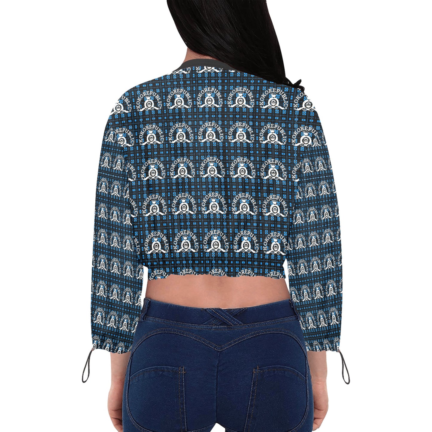 kokorepublic Women's Chiffon Cropped Jacket (Model H30)