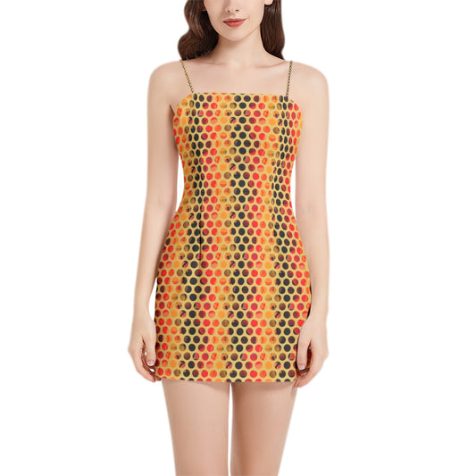 kokorepublic Sleeveless Square Neckline Spaghetti Strap Mini Dress