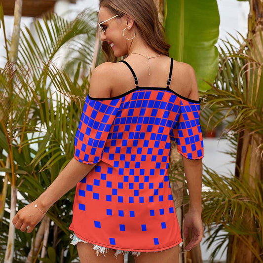 Casual Ladies Off Shoulder Sling Short Sleeve Top