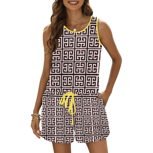 FullbreedCustom All Over Print Vest Short Jumpsuit (Sets 15)