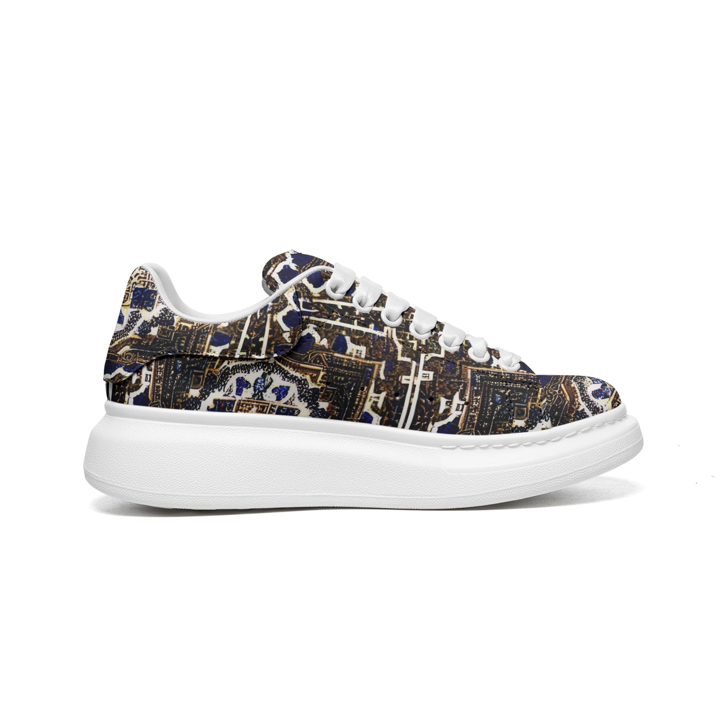kokorepublic     Unisex Non Slip Lace Up Leather Sneakers
