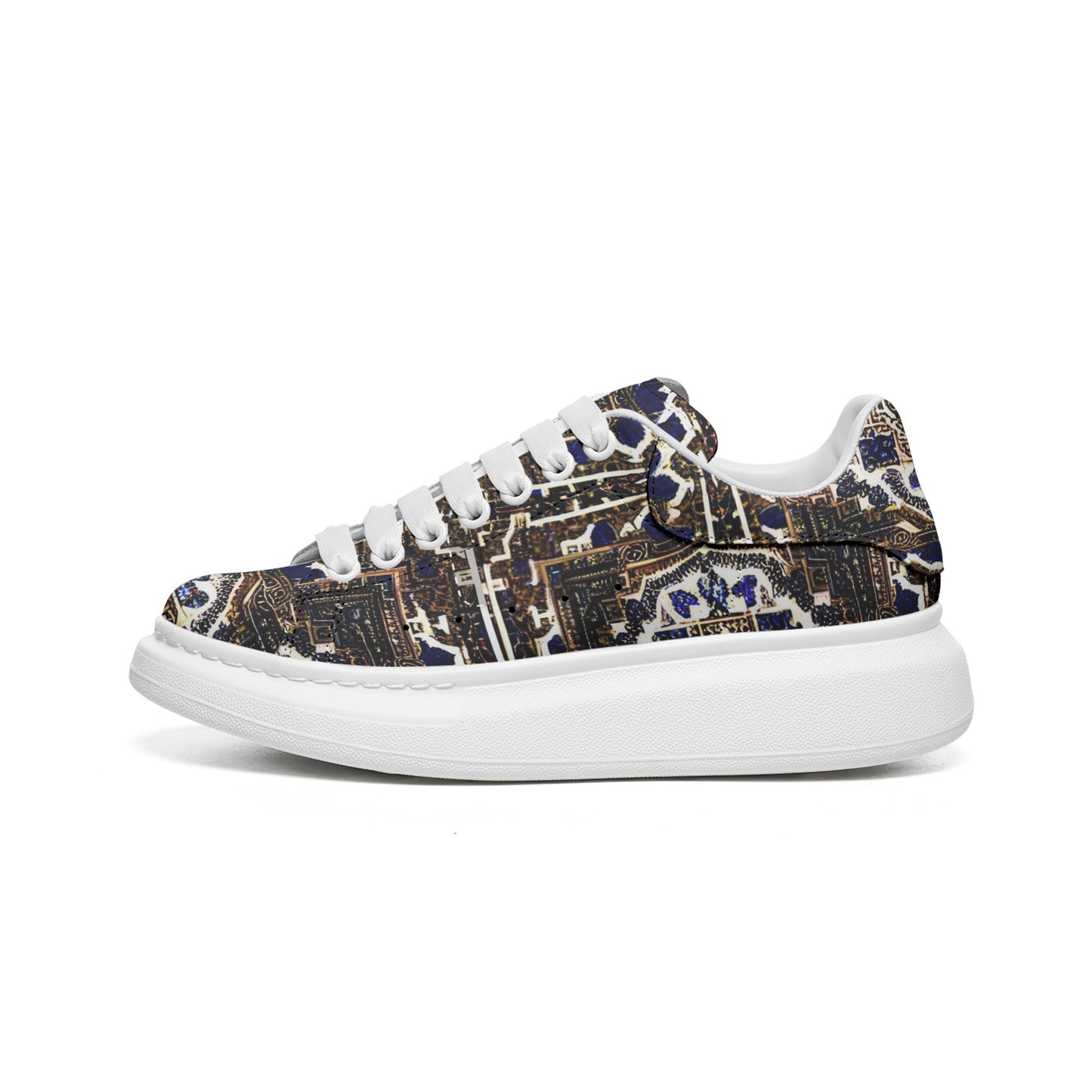 kokorepublic     Unisex Non Slip Lace Up Leather Sneakers